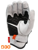 ODIN D3O HEAVY HITTERS MOTORCYCLE GLOVES - WHITE/BLACK PERFORATED