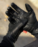 ODIN MFG D3O HEAVY HITTERS MOTORCYCLE GLOVES - BLACK PERFORATED