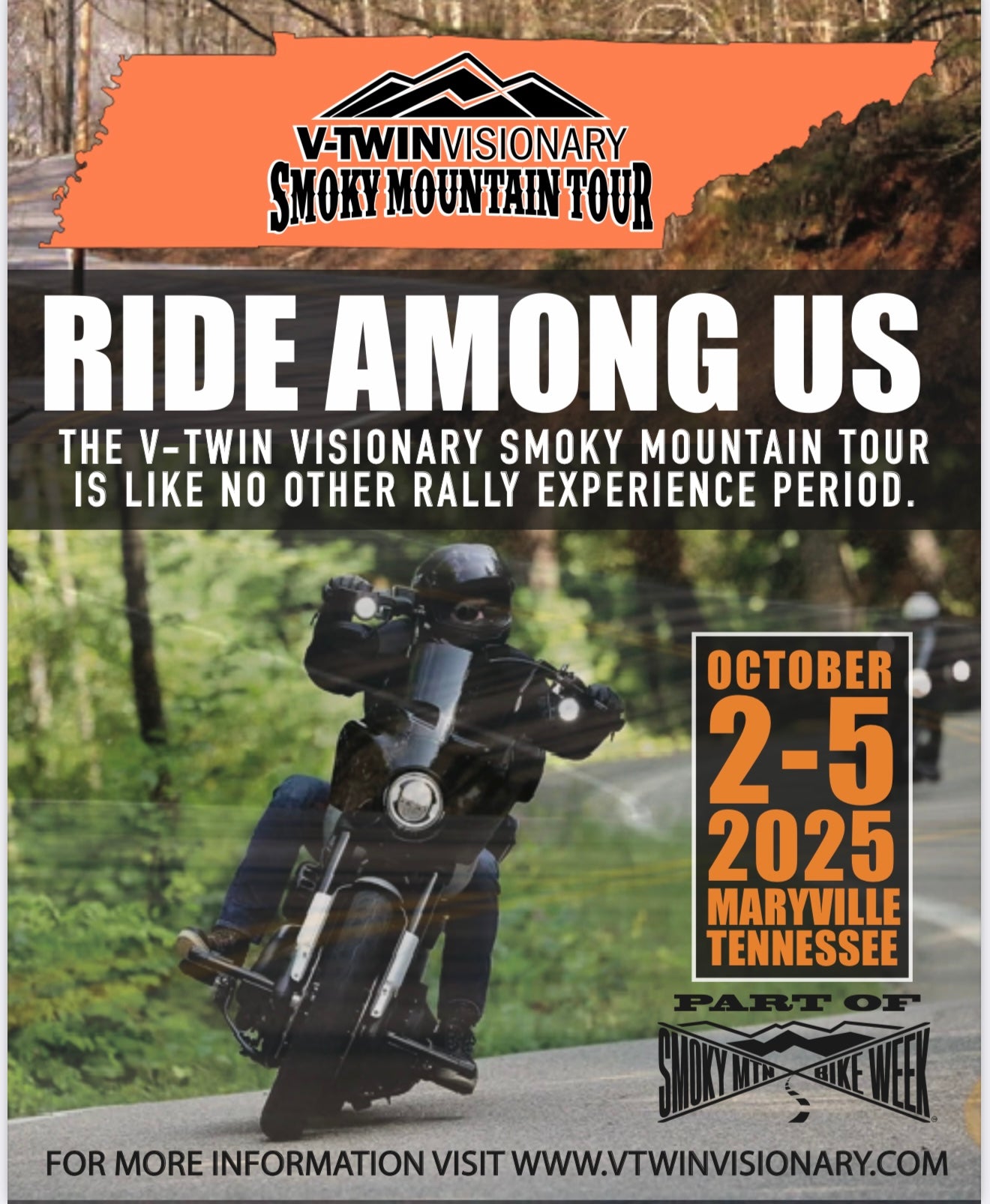 2025 VTV Smoky Mountain Tour 1-Day PASS