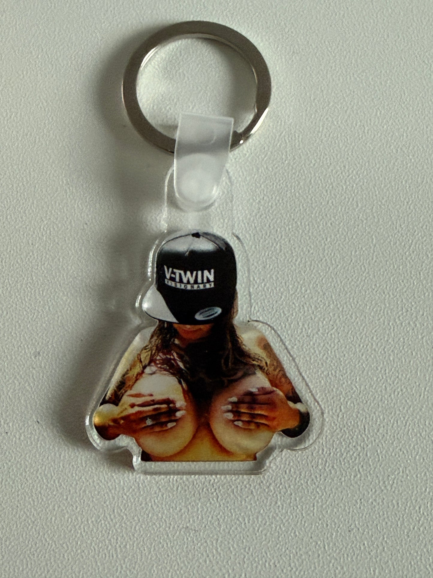 Peek-A-Boob Keychain