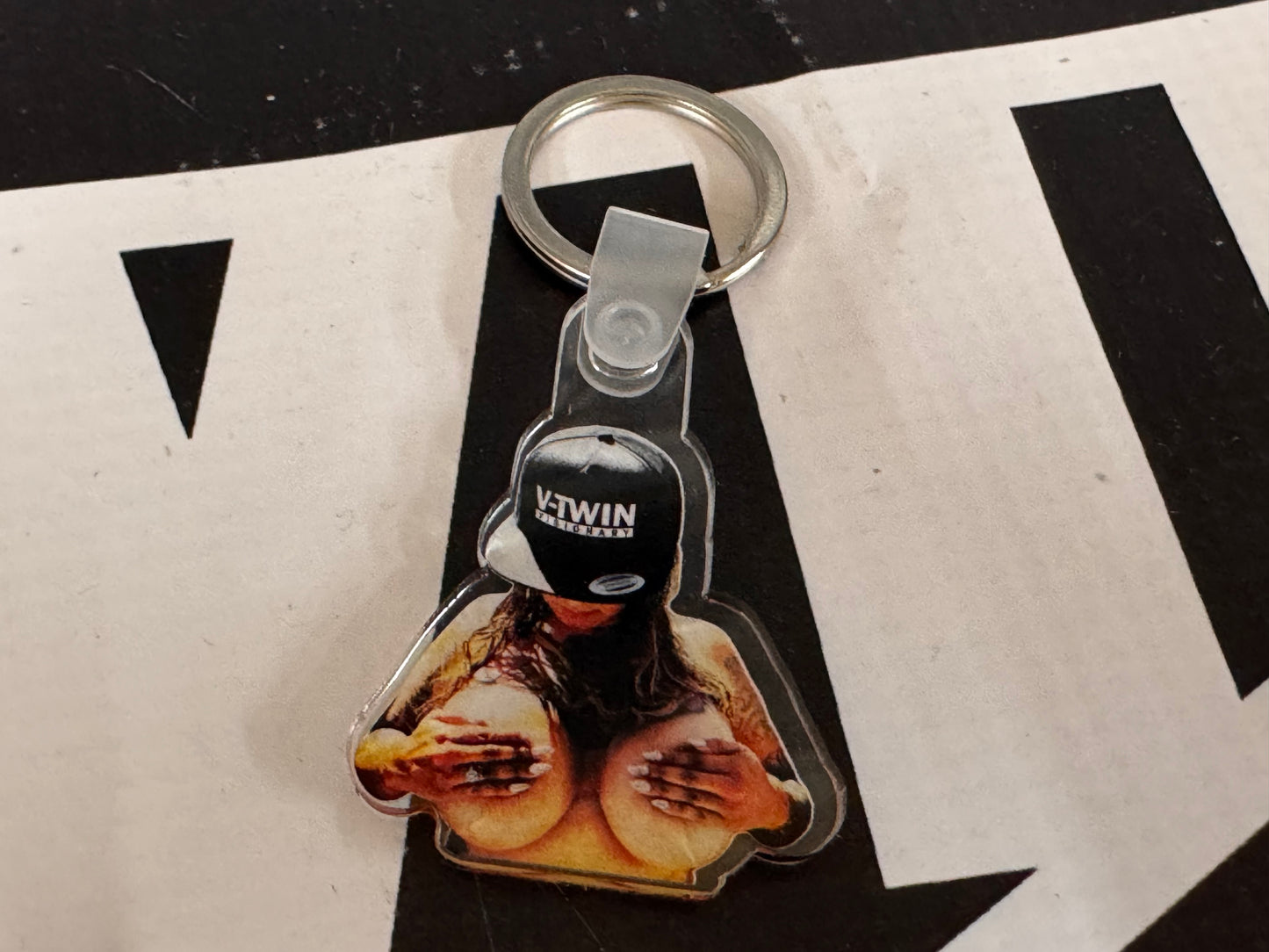 Peek-A-Boob Keychain