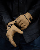 D3O HEAVY HITTERS MOTORCYCLE GLOVES - TAN SMOOTH