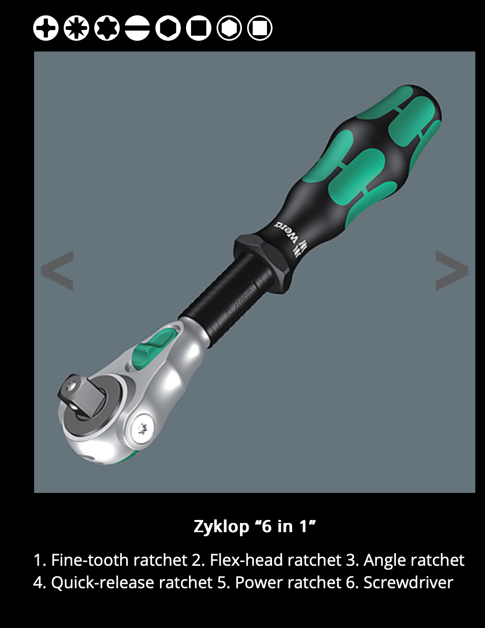 WERA 8100 SB 9 Zyklop Speed Ratchet Set, 3/8" drive, imperial, 29 pieces