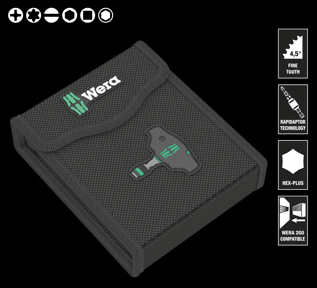 WERA Kraftform Kompakt 400 RA Imperial Set 1, 17 pieces