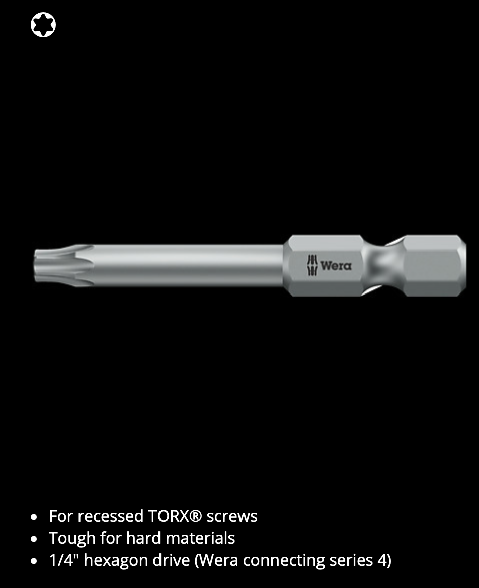 WERA 867/4 Z TORX bits
