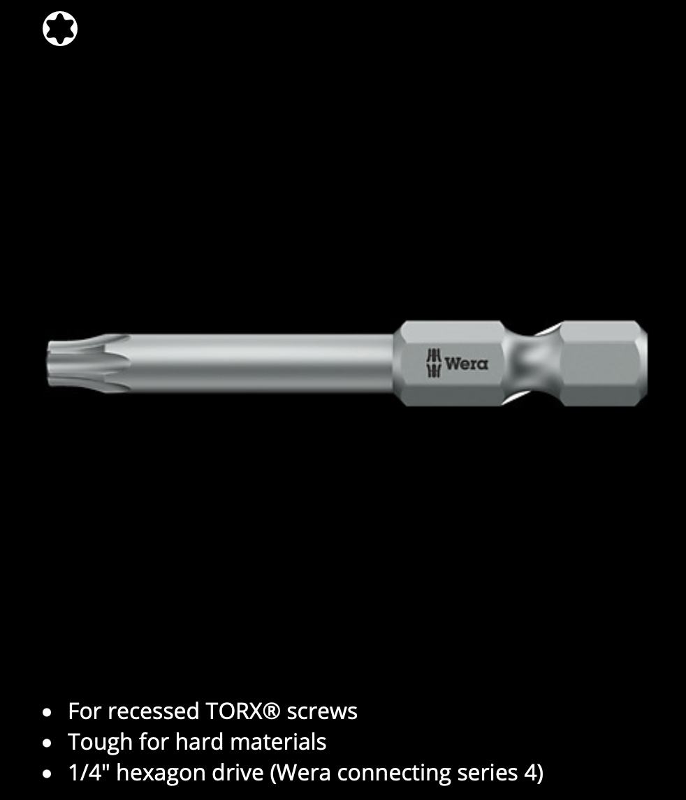 WERA 867/4 Z TORX bits