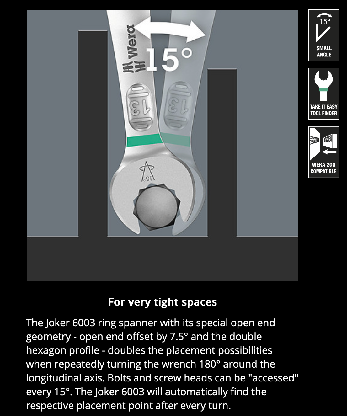 WERA 6003 Joker 8 Imperial Set 1 Combination wrench set, Imperial, 8 pieces