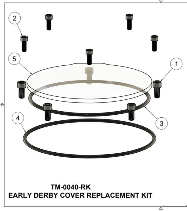 TRASK EARLY TOURING DERBY COVER REPAIR KIT | TM-0040-RK