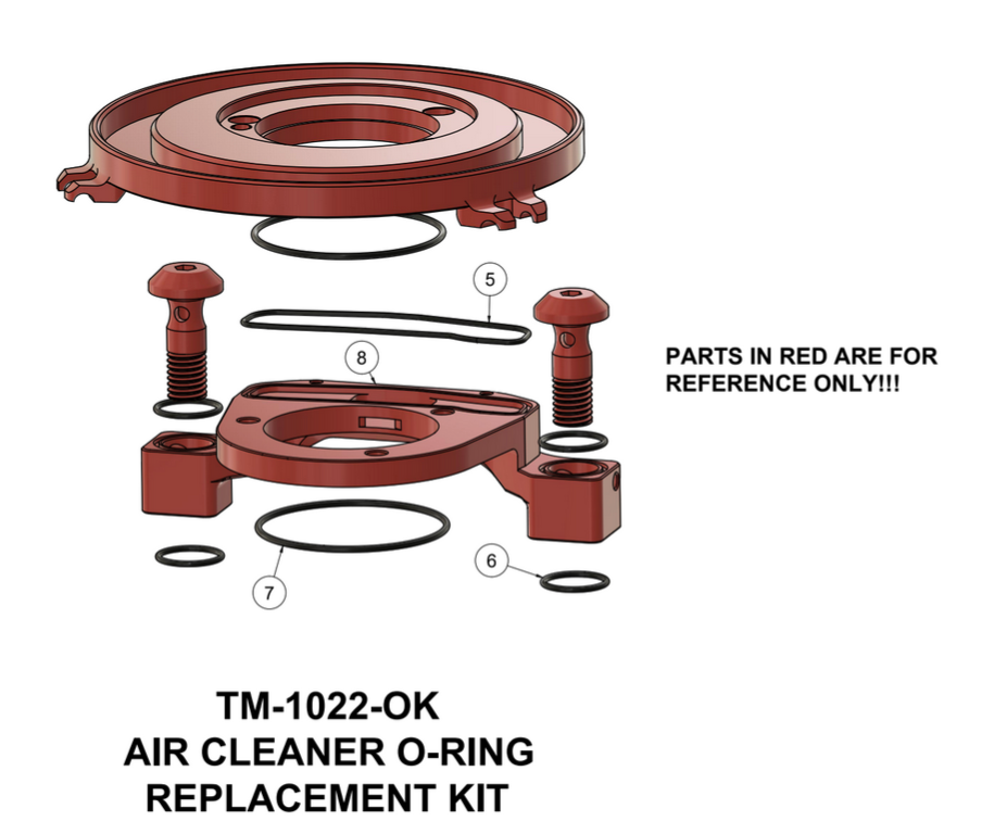 TRASK Air Cleaner Replacement O-Ring Kit for SPORTSTER