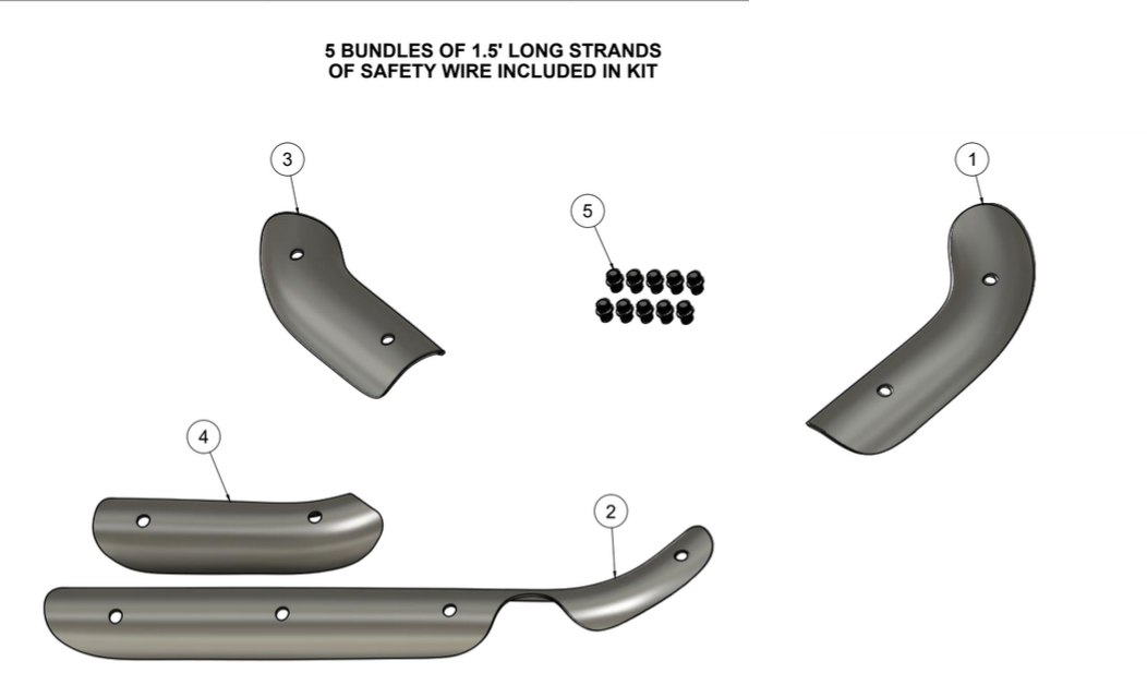 TRASK '07-'17 Softail Assault Exhaust Heat Shield Kit