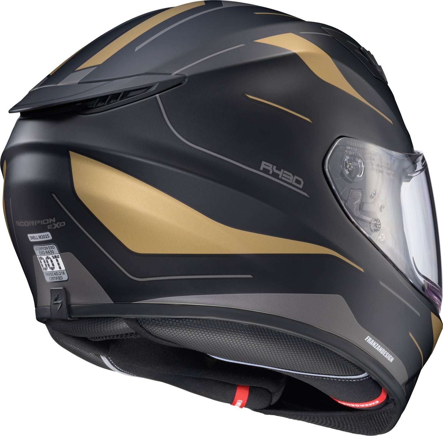 Scorpion EXO Exo R430 Full Face Helmet - Cutlass Black/Gold Small