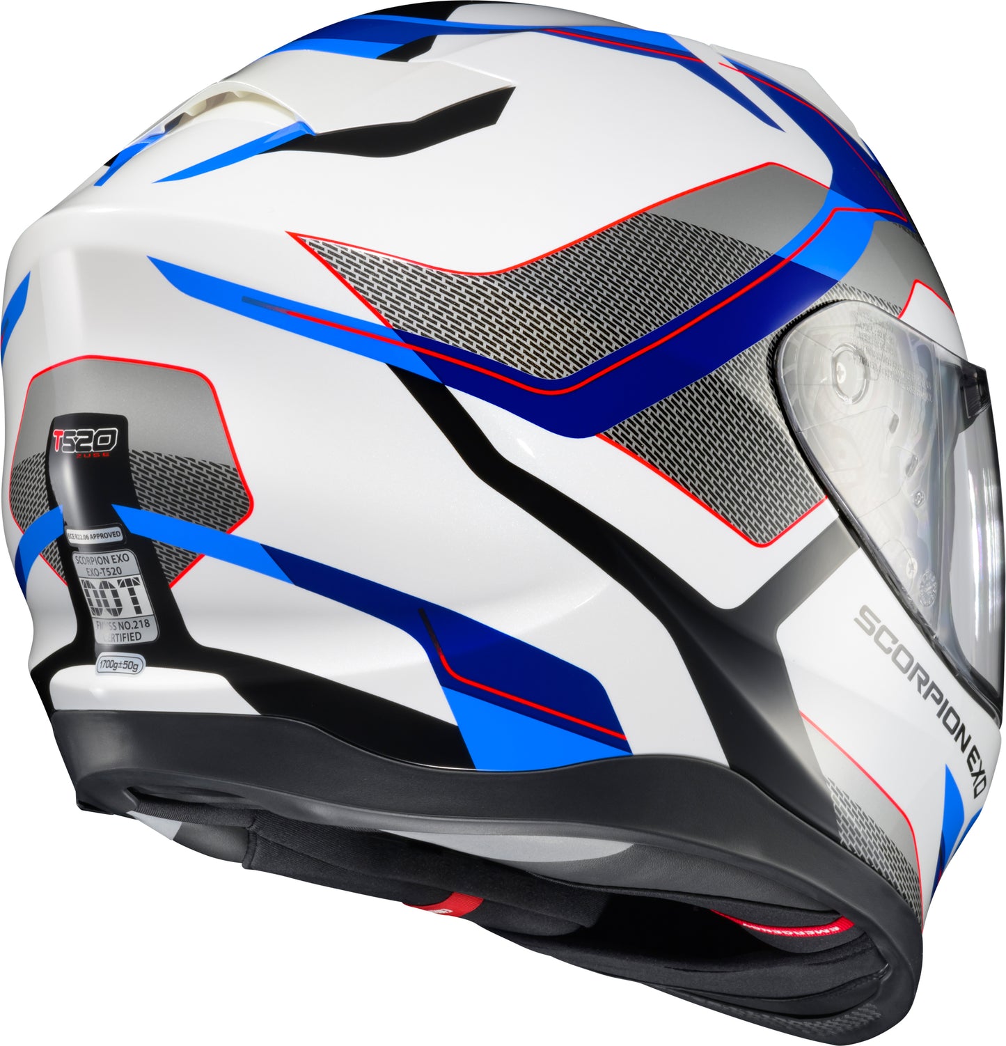 ScorpionEXO Exo T520 Full Face Helmet Zuse White/Blue Large