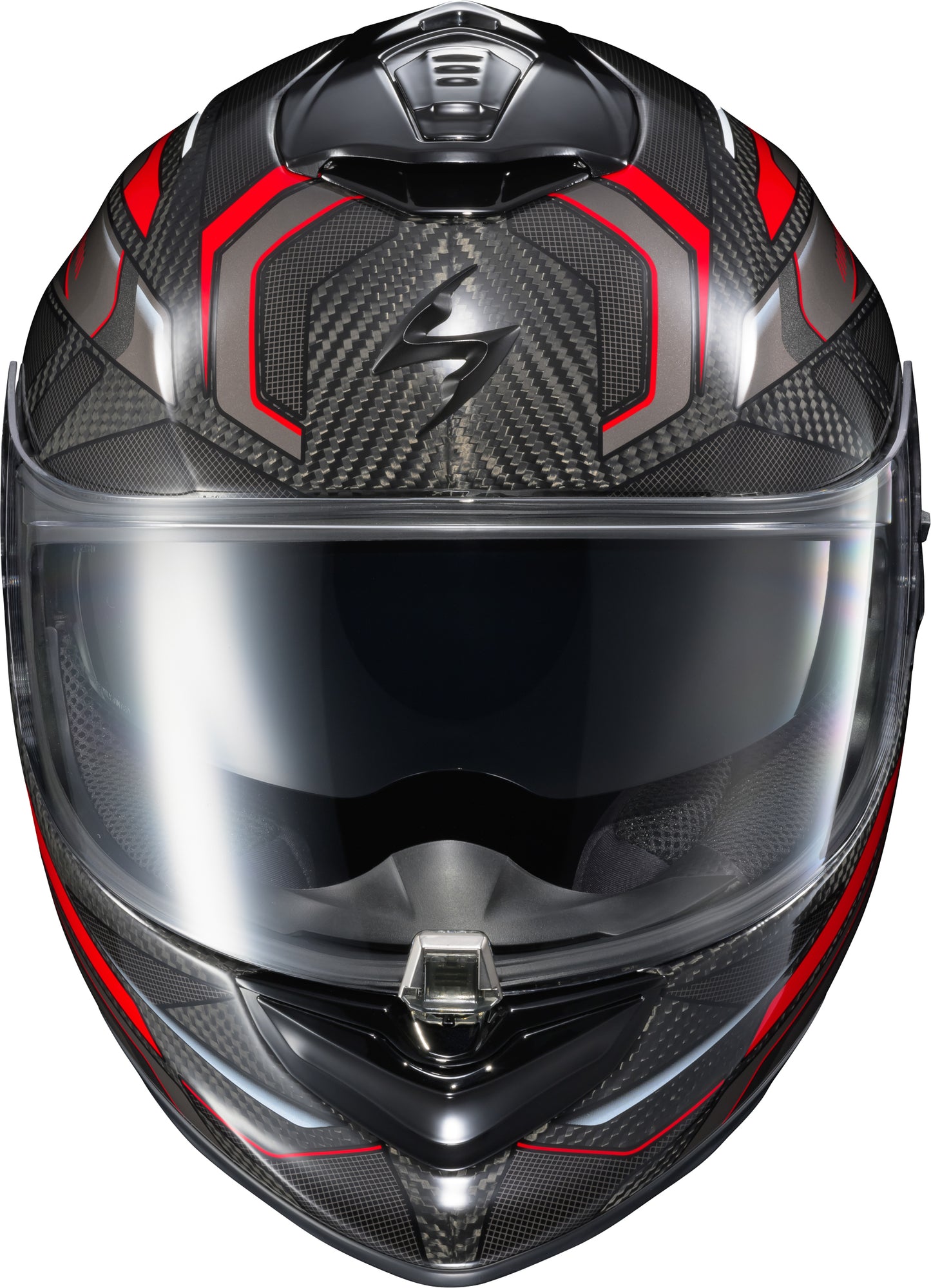 SCORPION EXO-1400 EVO Carbon Helmet Hex Gloss Red Small