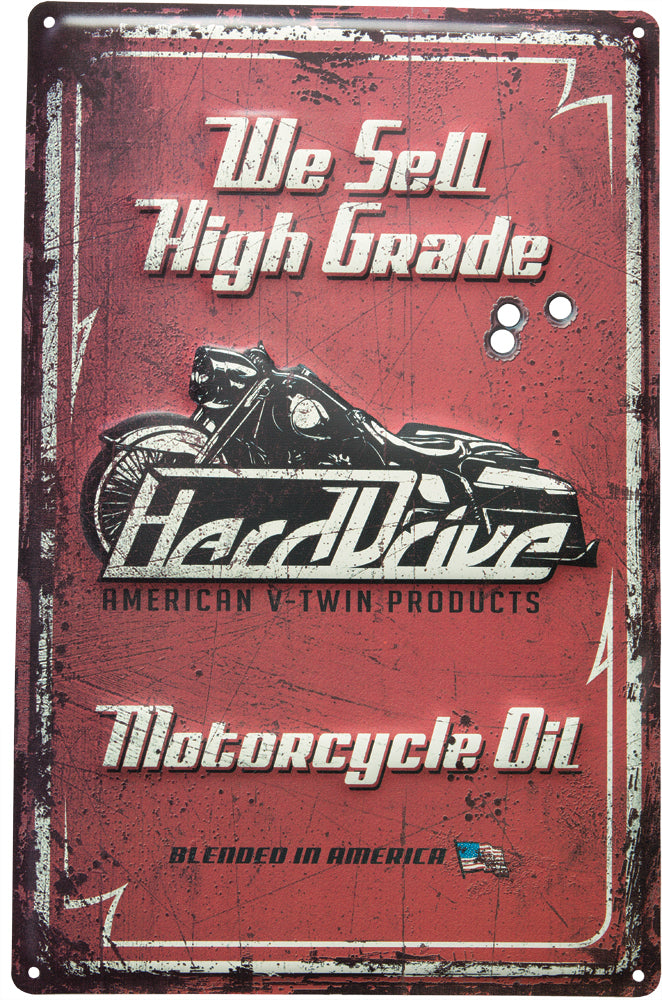 Harddrive Harddrive M/C Oil Sign - Durable Industrial Oil Indicator