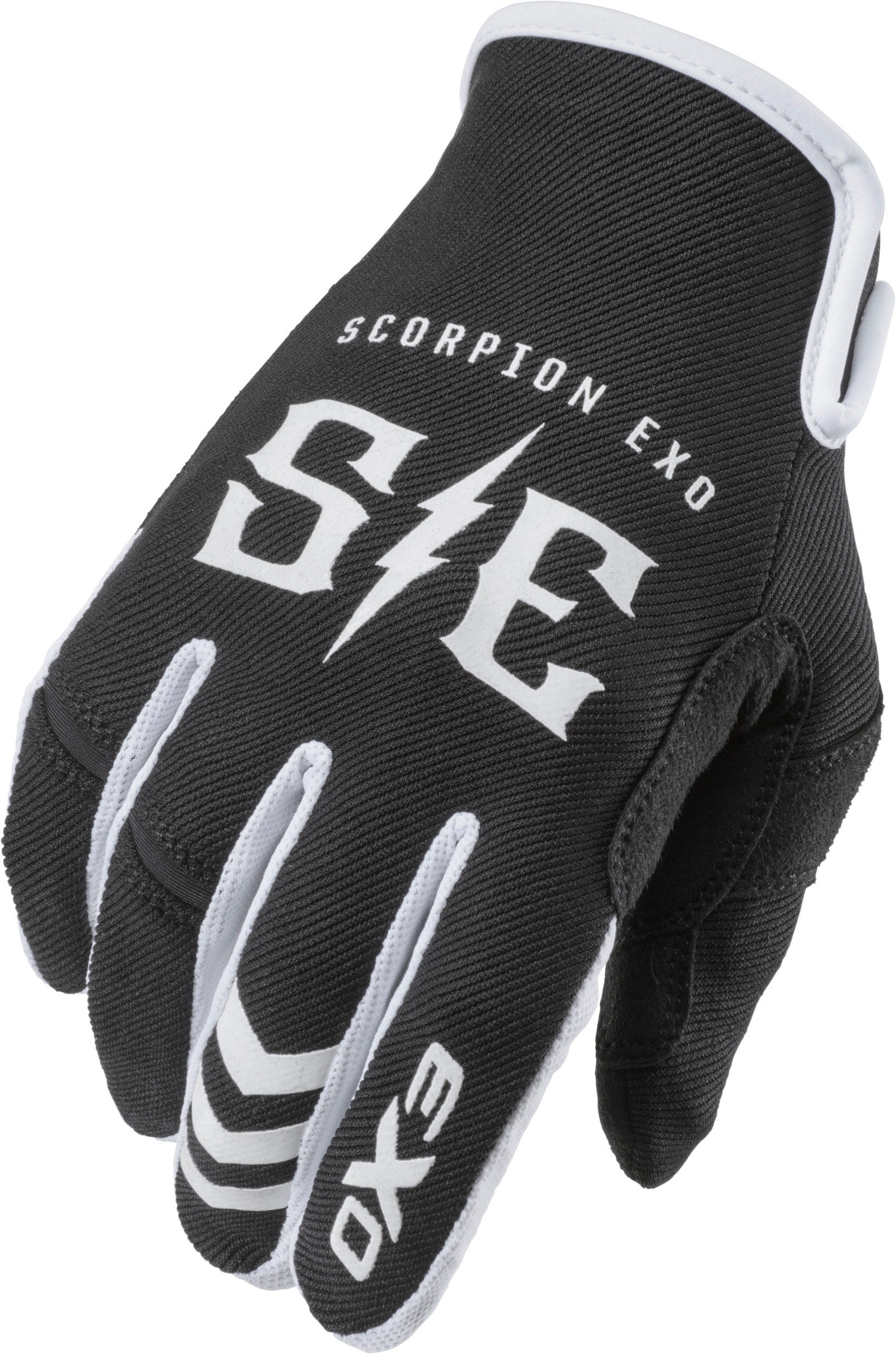 Scorpion EXO Air Stretch Gloves Charge Black/White Large - Flexible and Durable Motorcycle and Bike Gloves