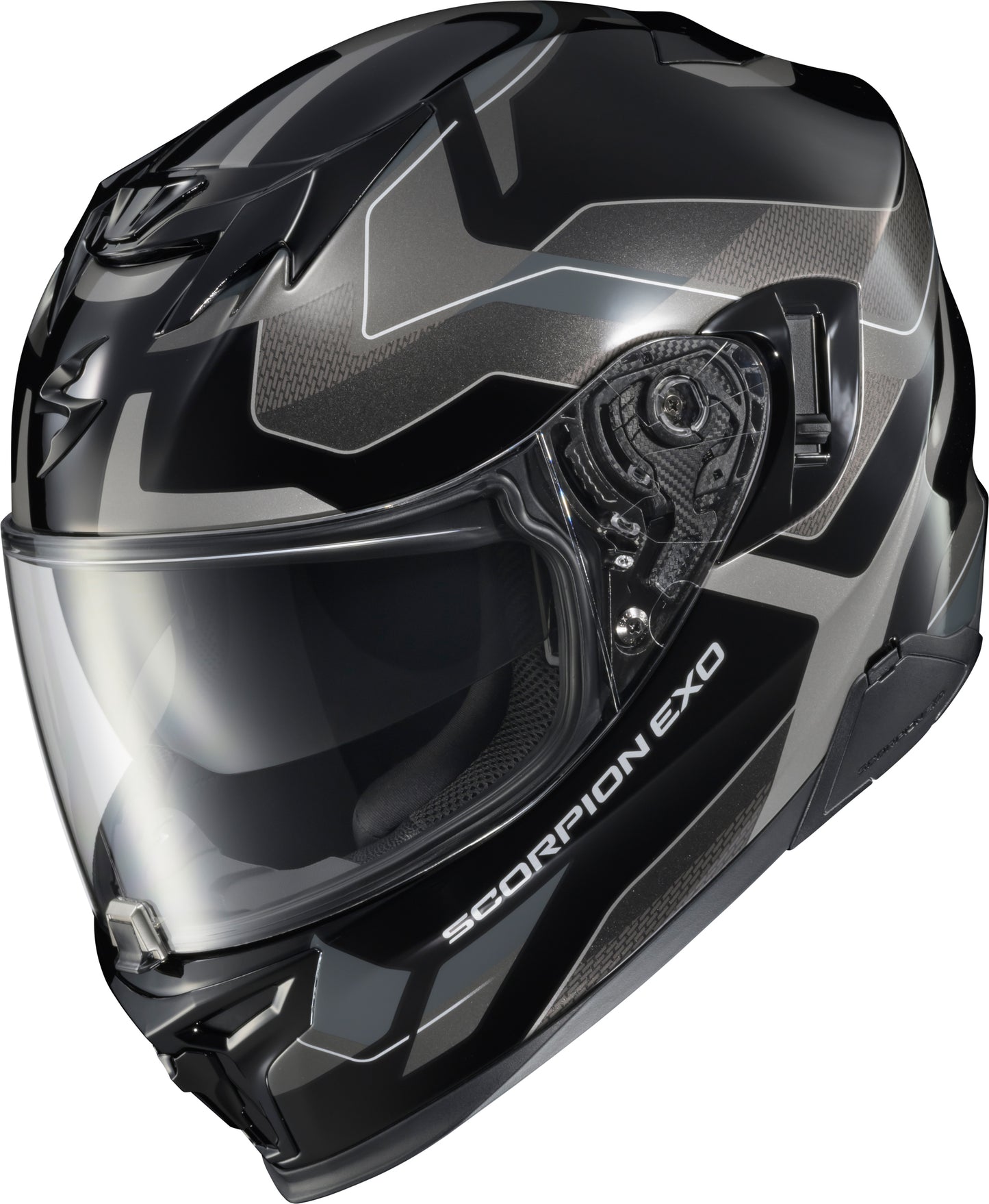 ScorpionEXO Exo T520 Full Face Helmet Zuse Phantom Large * DOT & ECE Certified Motorcycle Helmet with AirFit? Inflation System and SpeedView? Sun Visor