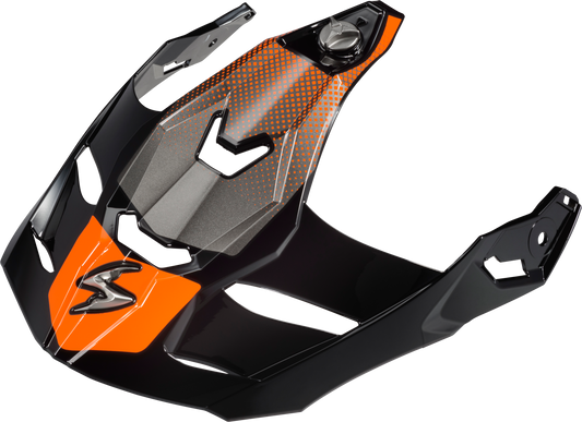 ScorpionEXO XT9000 Carbon Peak Visor Set Trailhead Orange - All-Road Adventure Helmet