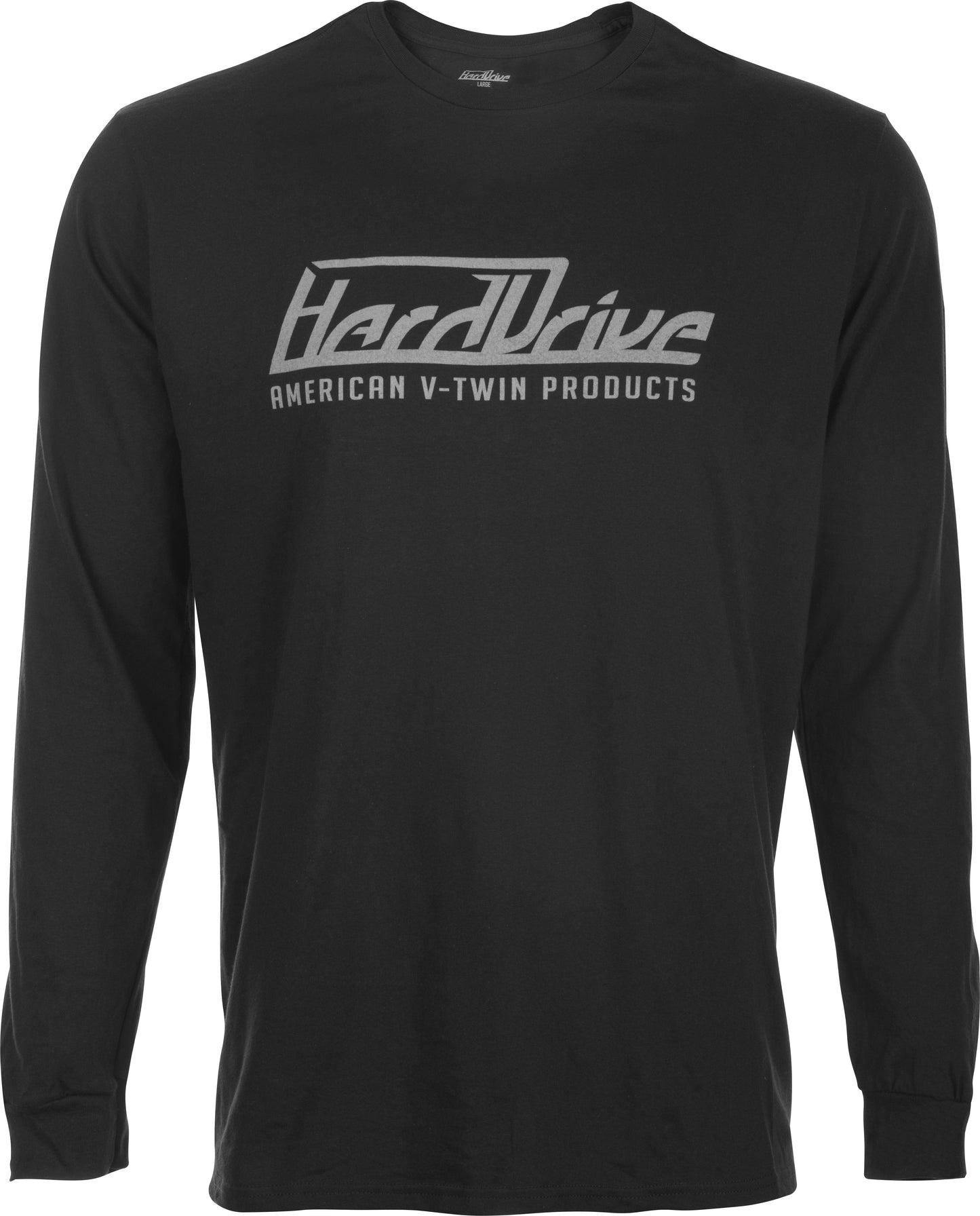 HARDDRIVE Long Sleeve Tee Black/Grey XL – Comfortable 50/50 Cotton Blend with Premium Fit