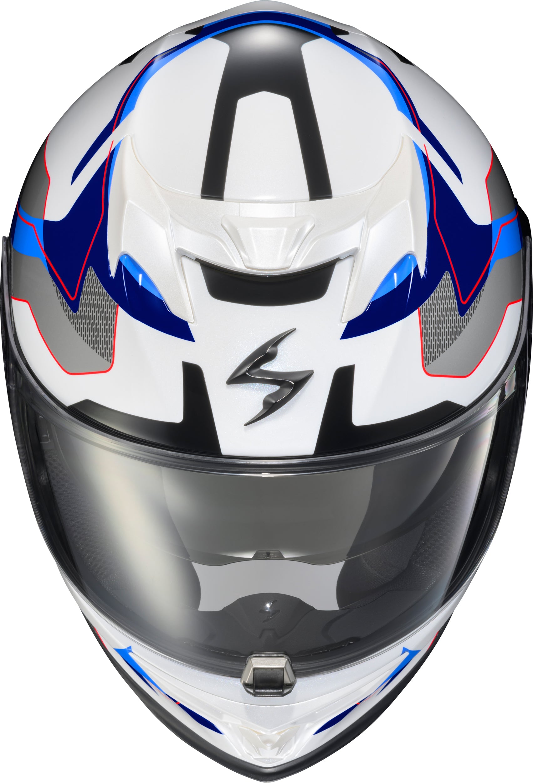 ScorpionEXO Exo T520 Full Face Motorcycle Helmet Zuse White and Blue, Small (Part Number: T52-1213)