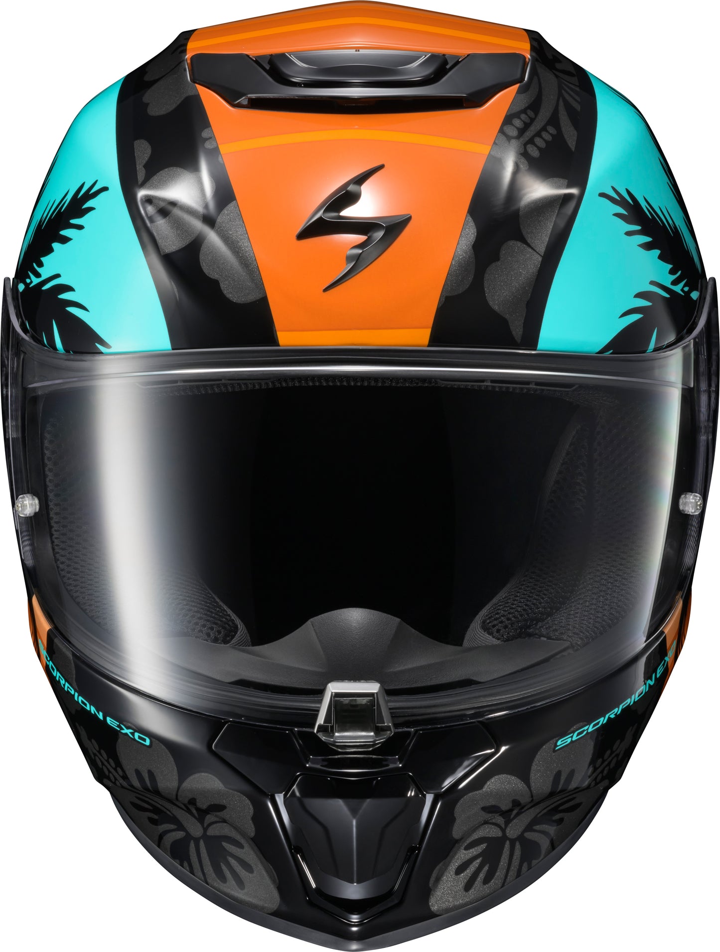 SCORPION EXO R330 Full-Face Helmet Tubbs Light Blue/Orange - DOT and ECE Certified