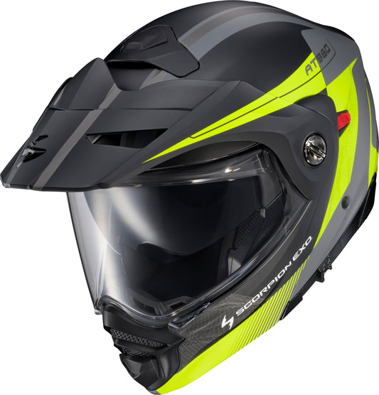 Scorpion EXO Part 96-2048 Exo AT960 Modular Helmet with Hi Vis and Grey Finish