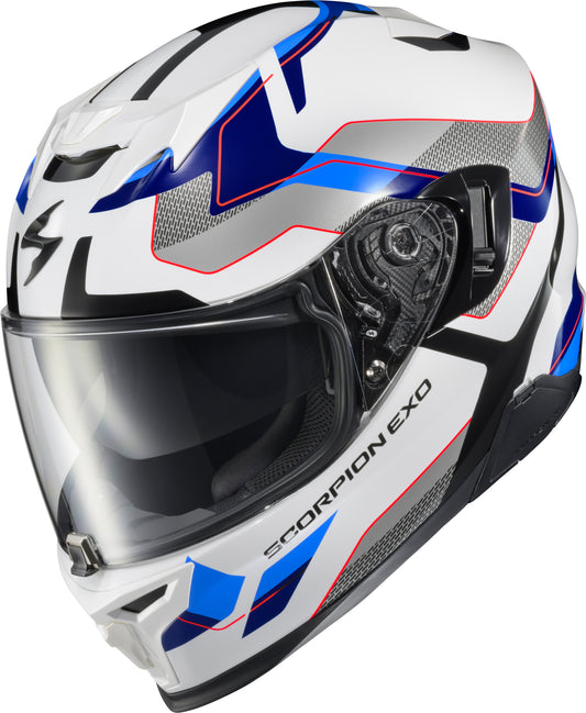 ScorpionEXO Exo T520 Full Face Helmet Zuse White/Blue * DOT & ECE Certified Motorcycle Helmet
