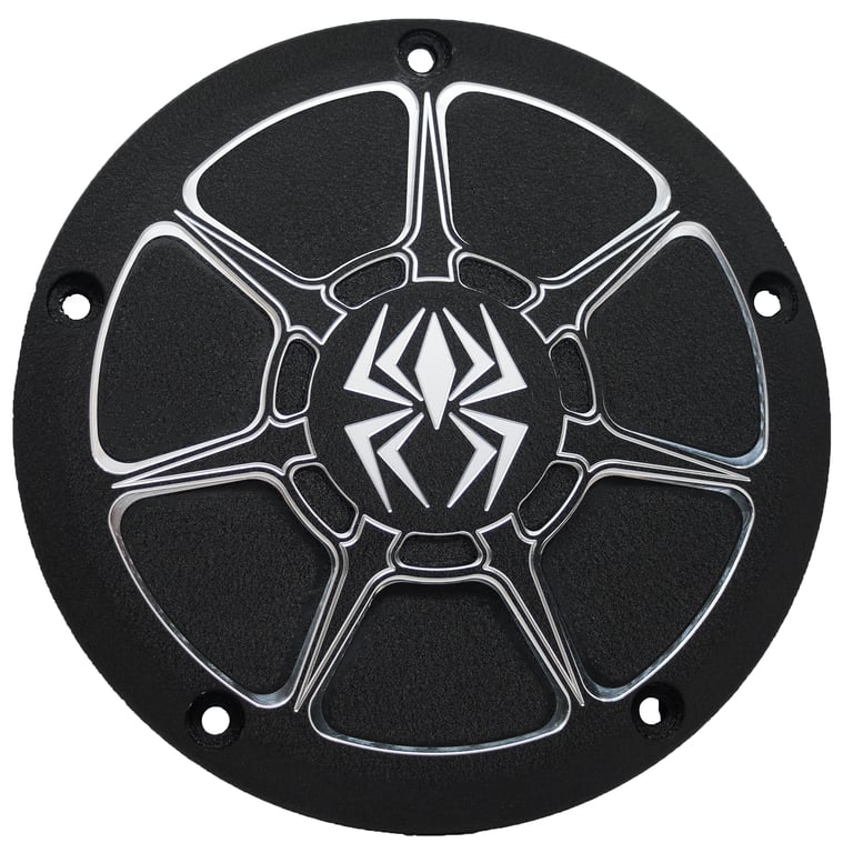 Recluse Derby Cover – Black Wrinkle – Harley (CHECK MODEL)