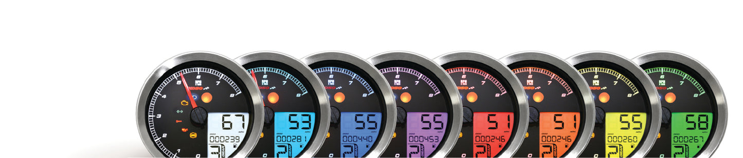 HD-04 4” multifunction meter for Harley-Davidson (silver)