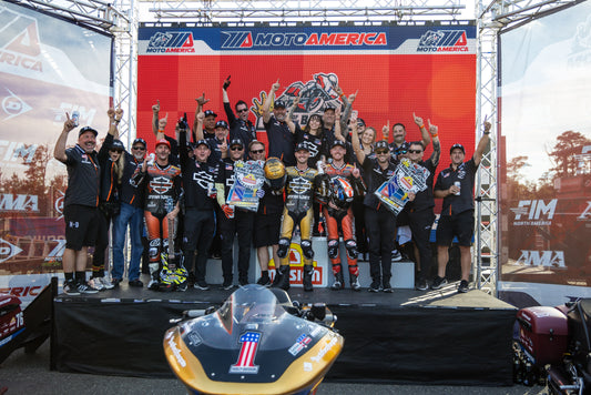 HAYDEN GILLIM RACES REVZILLA/VANCE & HINES HARLEY-DAVIDSON TO THIRD KING OF THE BAGGERS VICTORY OF THE SEASON AT NEW JERSEY