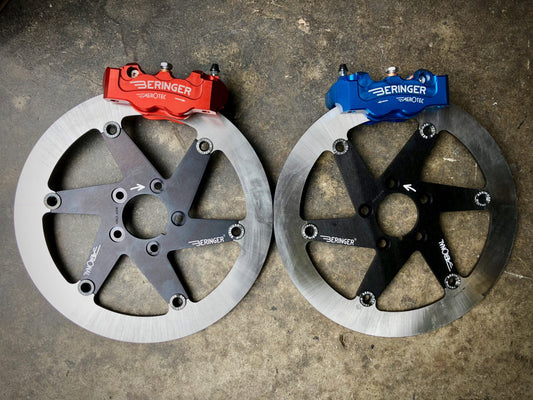 Beringer-Aerotec Radial calipers and Aeronal stainless steel floating rotors.