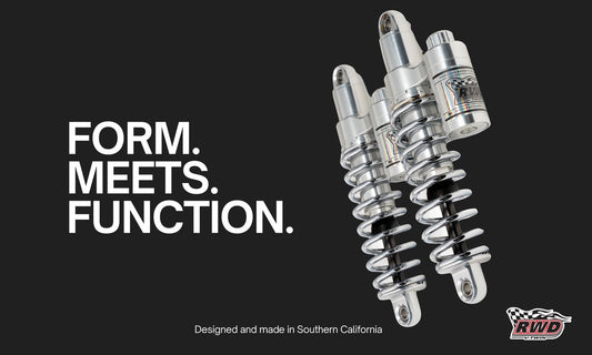 RWD V-Twin Releases New Polished Aluminum and Chrome RS-2 Reservoir Shock Absorbers