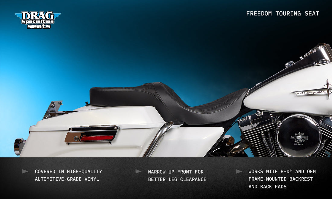 Drag Specialties Seats Freedom Touring Seat With Backrest Option