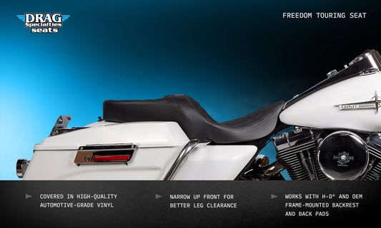 Drag Specialties Seats Freedom Touring Seat With Backrest Option