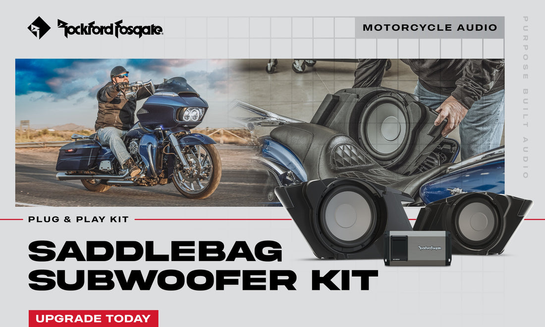 Rockford Fosgate Dual 10" Saddlebag Subwoofer Kit for 2014-2023 Harley-Davidson® Street Glide & Road Glide