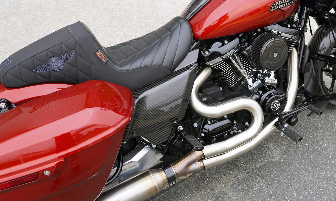 Arlen Ness Carbon Fiber Side Covers, Touring Models