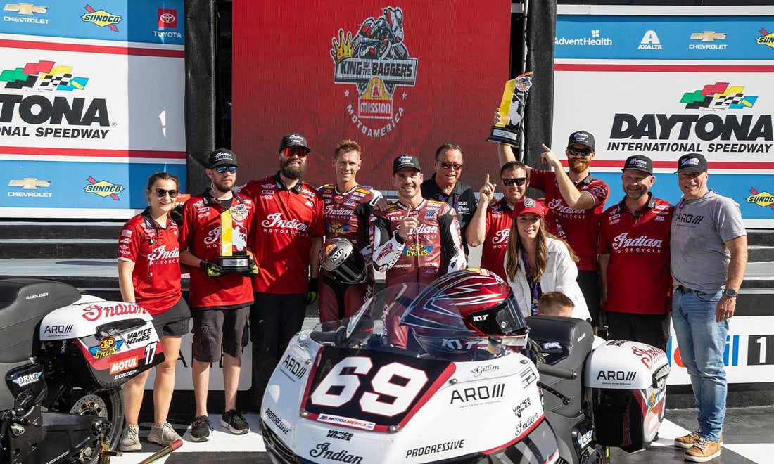 INDIAN MOTORCYCLE AND VANCE & HINES MOTORSPORTS DOMINATE IN DAYTONA DEBUT WITH BACK-TO-BACK 1–2 FINISHES TO KICK-OFF THE 2026 KING OF THE BAGGERS SEASON