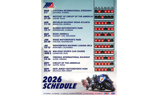 2026 MotoAmerica Race Schedule