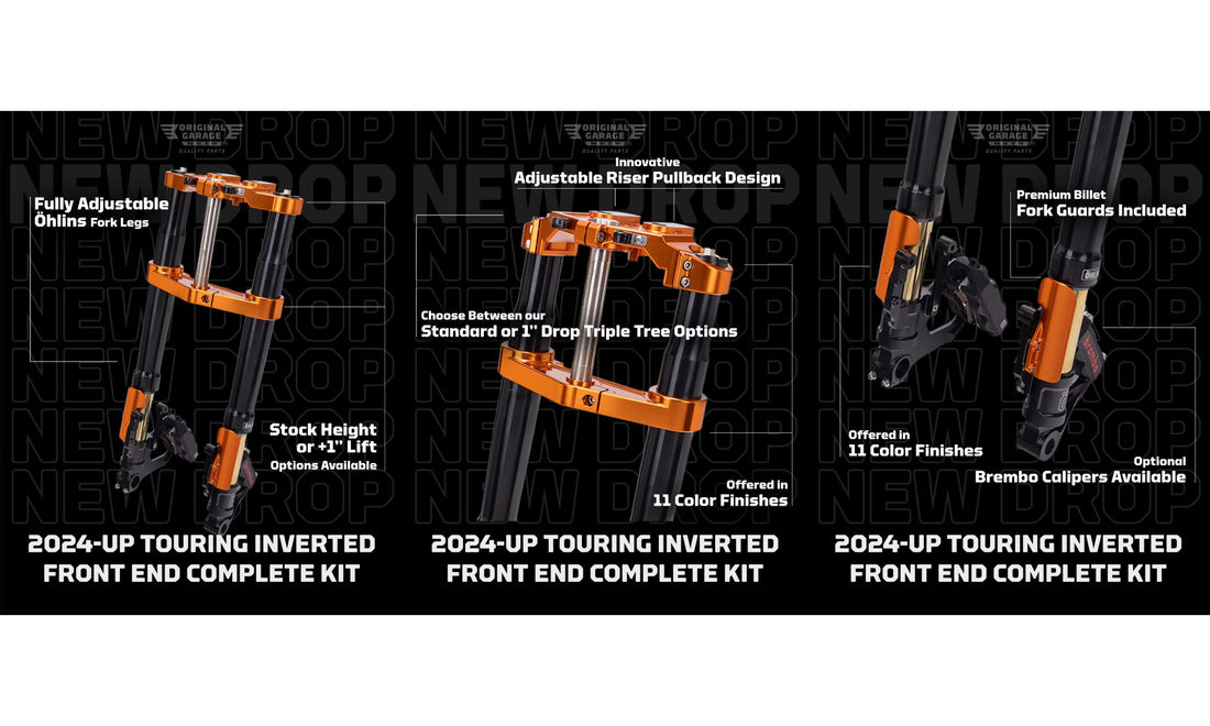 OG Moto Drops 2024+ Touring Inverted Front End Kit – Full Performance, No Compromises