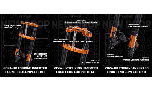 OG Moto Drops 2024+ Touring Inverted Front End Kit – Full Performance, No Compromises