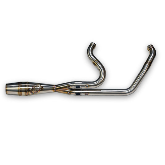 Sawicki Speed 930-02621 M8 Softail Shorty Cannon Exhaust, Brushed Stainless Steel