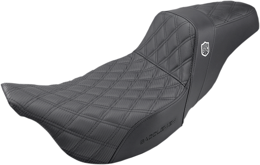 SADDLEMEN Pro Series SDC Performance Seat for Harley FL 2008-2023 with Lattice Stitch - Part Number SC80807DB