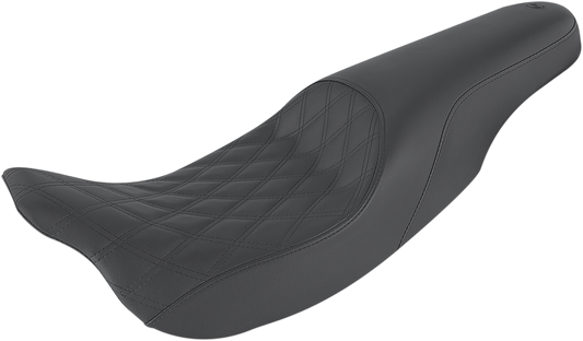 SADDLEMEN Profiler Seat Front Lattice / Rear Smooth for Harley FL 2008-2024 - Model 808-07B-149