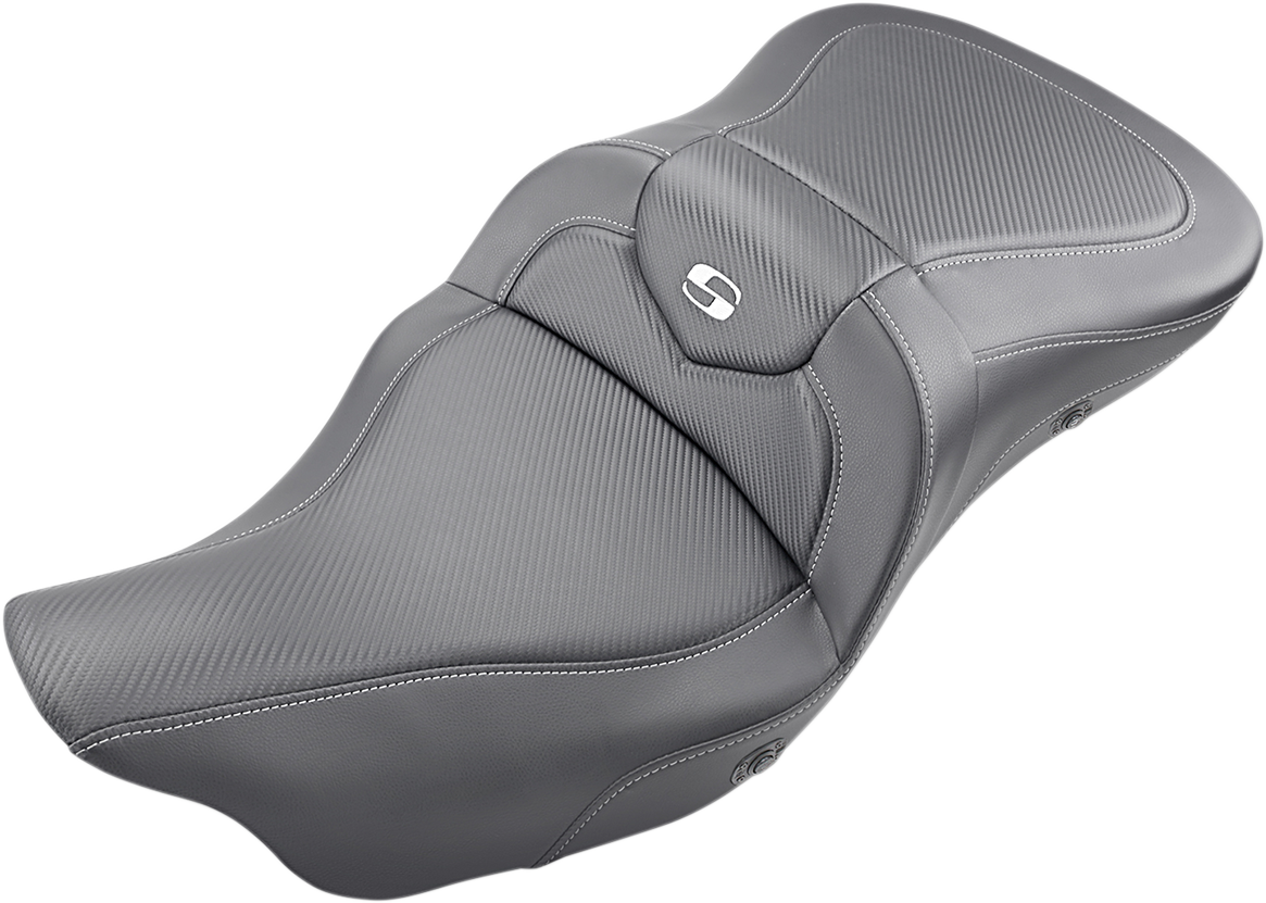 SADDLEMEN Roadsofa™ Heated Seat for Harley-Davidson Trike 2009-2024 - Carbon Fiber Finish, Part 808-07B-185THC