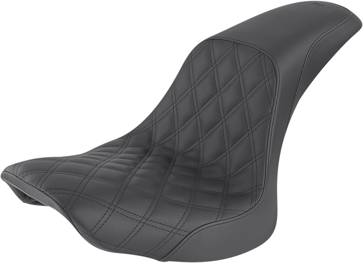 SADDLEMEN Profiler Seat for FLSTC 2006-2017 – Front Lattice / Rear Smooth, Black – Part 806-23-149