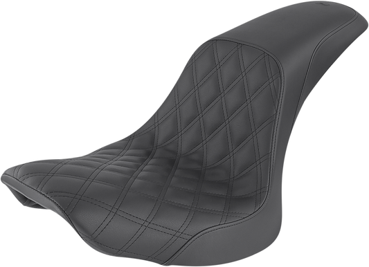 SADDLEMEN Profiler Seat for FLSTC 2006-2017 – Front Lattice / Rear Smooth, Black – Part 806-23-149