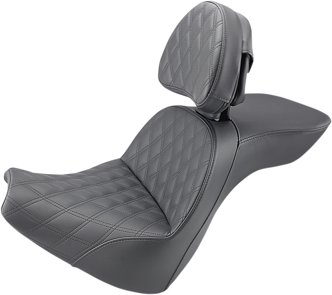 SADDLEMEN Explorer Seat LS with Backrest for FXBR/S '18-'20 - Part 818-31-030LS