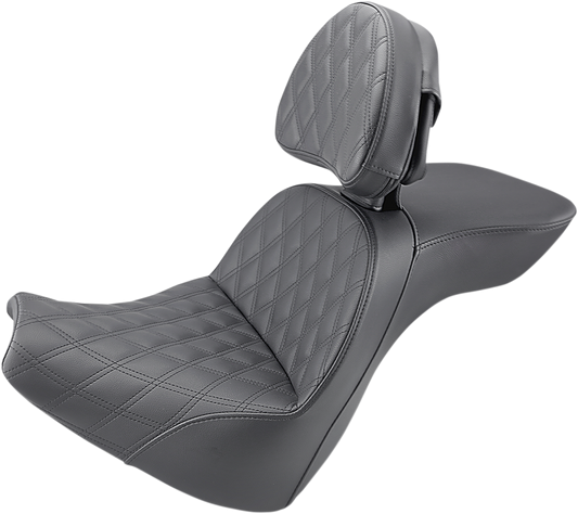 SADDLEMEN Explorer Seat LS with Backrest for FXBR/S '18-'20 - Part 818-31-030LS