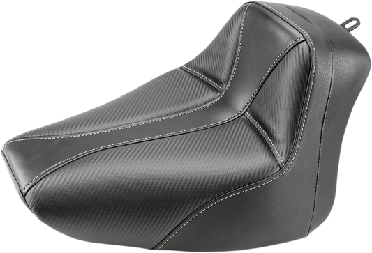 Saddlemen Dominator Solo Seat for Harley-Davidson FLS/FXS 2000-2006 - Black with Gray Stitching, Part 800-01-0042