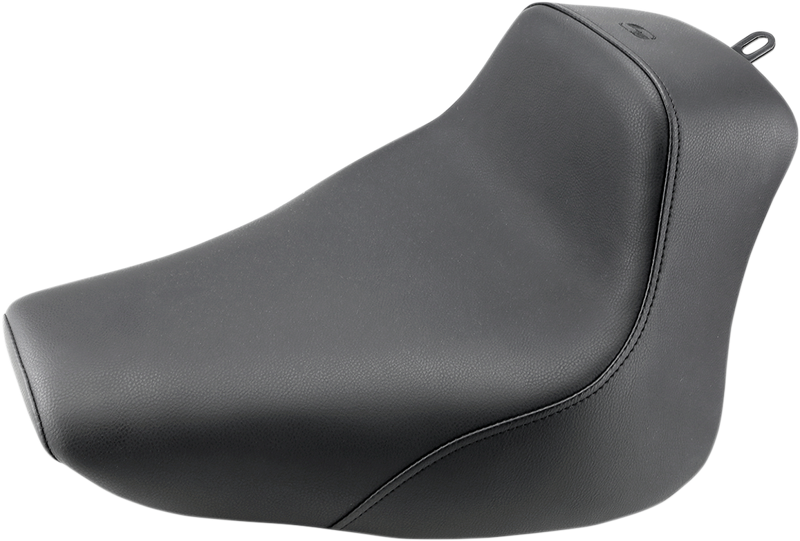 Saddlemens Heels Down Solo Seat 800-01-0021 – Black, Low Profile Motorcycle Seat for Enhanced Comfort and Control