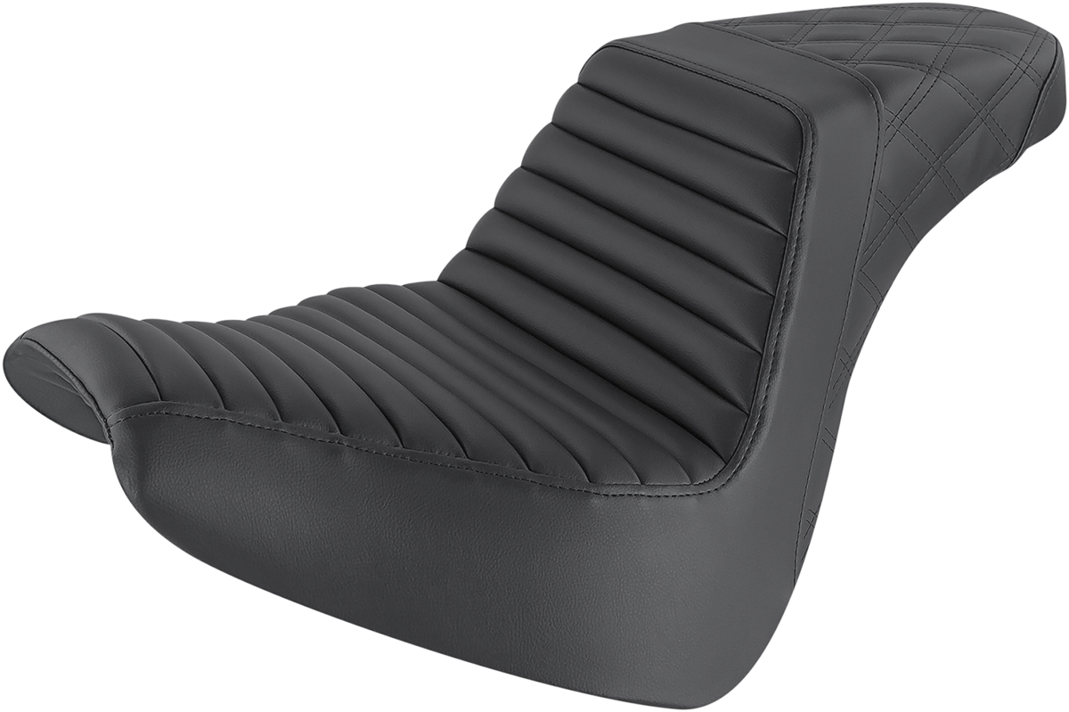 SADDLEMEN Step-Up Front Tuck-n-Roll Seat with Lattice Stitch for FXBR/S '18-'20 – Model 818-31-176